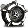 BLACK CONTRAST TURBINE AIR CLEANER M8 BAGGERS AND SOFTAILS