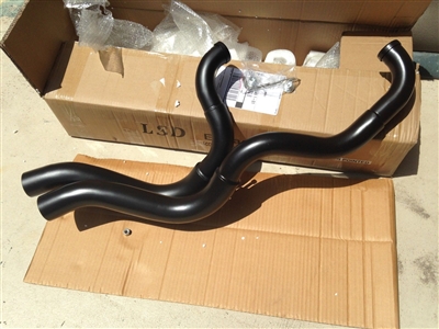 BLACK LAF, NON POINTED AMBUSH Step Tuned 2-1/2" Racing EXHAUST Pipes SOFTAIL,CUSTOMS