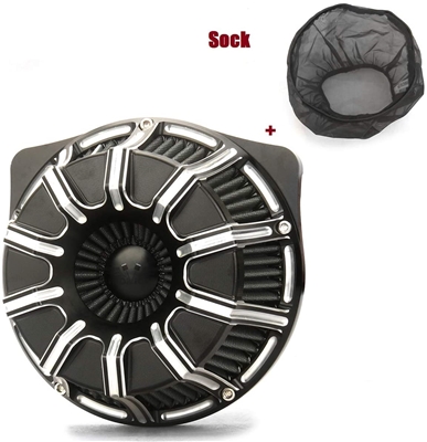 GUAGE BLACK CONTRAST AIR CLEANER BIG TWINS