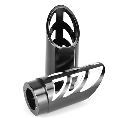 CNC BLACK CONTRAST CUT FORK BOOT COVERS