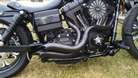 1 3/4 Inch Black LAF Ground Shakers Exhaust for Harley-Davidson SPORTSTERS 1986-2013 WITH FORWARD CONTROLS ACCESSORIESHD 
