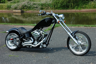 ACCESSORIESHD BIG RADIUS STYLE Chrome Exhaust Pipes Right Side Drive RSD Harley Chopper Bobber Custom